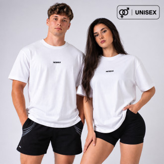 NEBBIA - Unisex oversized póló GYM ESSENTIALS 382 (white)