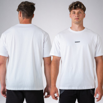 NEBBIA - Unisex oversized póló GYM ESSENTIALS 382 (white)