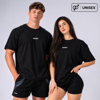 NEBBIA - Unisex oversized póló GYM ESSENTIALS 382 (black)