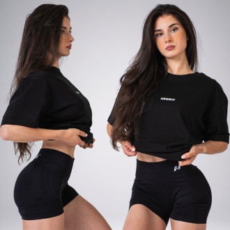 NEBBIA - Unisex oversized póló GYM ESSENTIALS 382 (black)