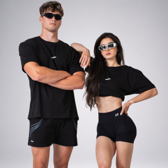NEBBIA - Unisex oversized póló GYM ESSENTIALS 382 (black)