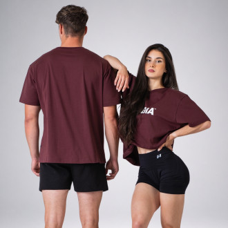 NEBBIA - Unisex oversized póló GYM ESSENTIALS 383 (dark red)