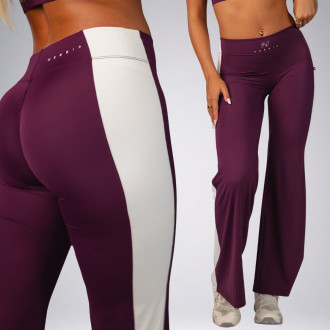 NEBBIA - Trapéz szárú fitness leggings BLOCK 97 (875) (bordo)