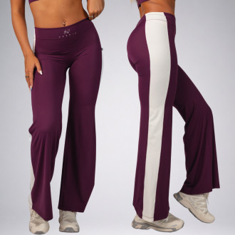 NEBBIA - Trapéz szárú fitness leggings BLOCK 97 (875) (bordo)