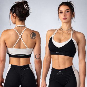 NEBBIA - Közepes tartású sportmelltartó BLOCK 97 (907) (black)