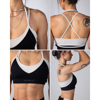 NEBBIA - Közepes tartású sportmelltartó BLOCK 97 (907) (black)