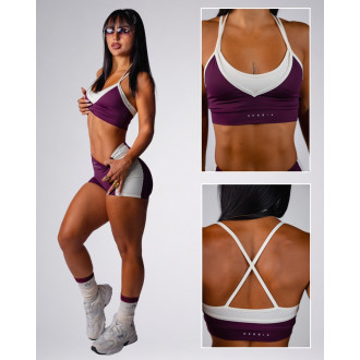NEBBIA - Közepes tartású sportmelltartó BLOCK 97 (907) (bordo)
