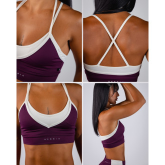 NEBBIA - Közepes tartású sportmelltartó BLOCK 97 (907) (bordo)