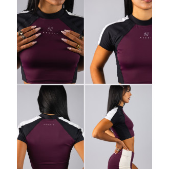 NEBBIA - Crop Top felső BLOCK 97 (913) (bordo)