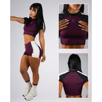 NEBBIA - Crop Top felső BLOCK 97 (913) (bordo)