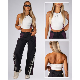 NEBBIA - Női bordázott halter top BLOCK 97 (915) (cream)