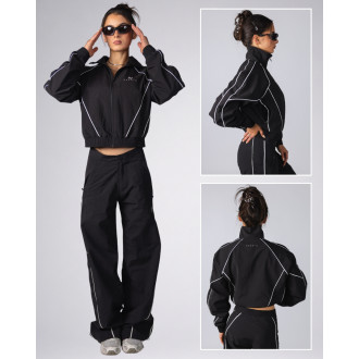 NEBBIA - Női retro susogós sportdzseki BLOCK 97 (919) (black)