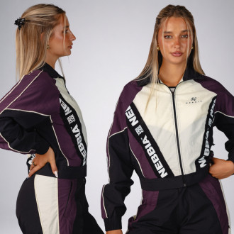 NEBBIA - Női retro susogós sportdzseki BLOCK 97 (919) (black-white)