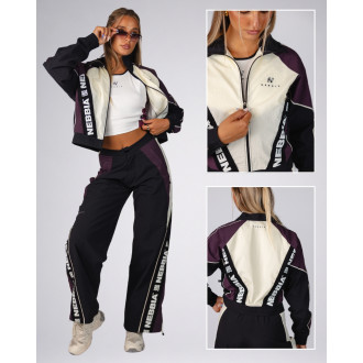NEBBIA - Női retro susogós sportdzseki BLOCK 97 (919) (black-white)