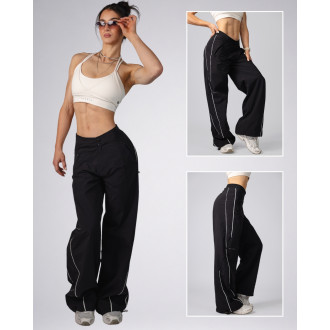 NEBBIA - Női retro susogós sportnadrág BLOCK 97 (920) (black)
