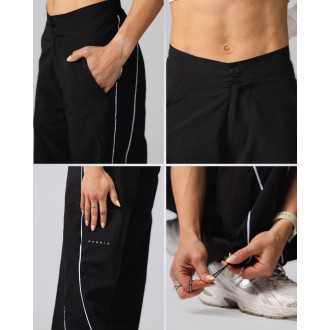 NEBBIA - Női retro susogós sportnadrág BLOCK 97 (920) (black)